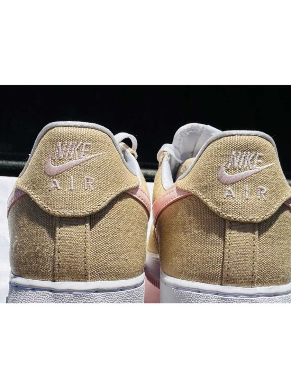 Nike Air Force 1 Men Casual Shoes Retro LL QS AF1 Linen Canvas Pink Size 9 - Picture 2 of 15